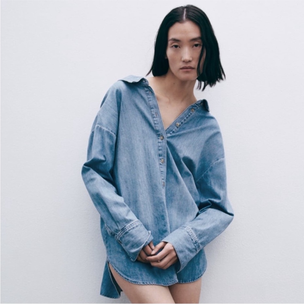 Zara Blue Button Down Shirt